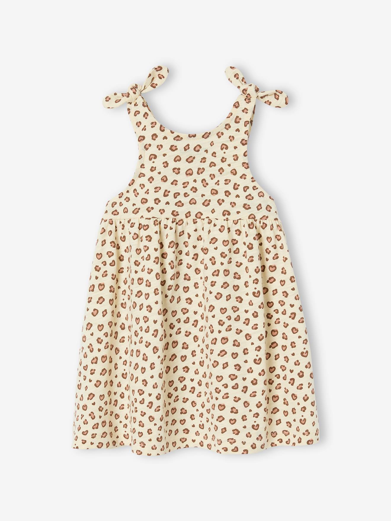 Thumbnail - Bio-Kollektion: Bedrucktes Mädchen Baby Trägerkleid