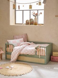 Kinderzimmer-Kindermöbel-Babybett POESIE mit Schublade aus Rattan