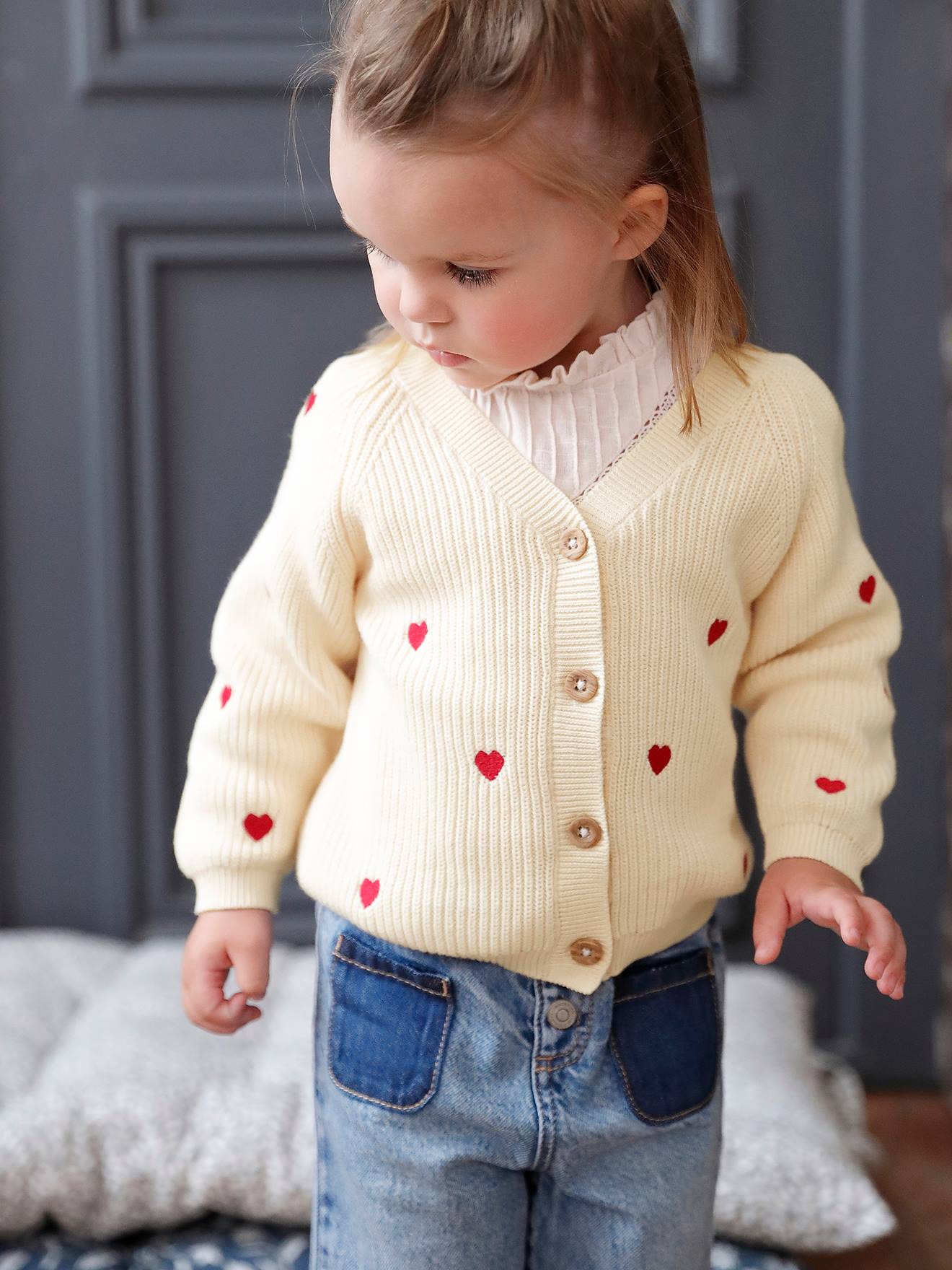 Mädchen Baby Strickjacke