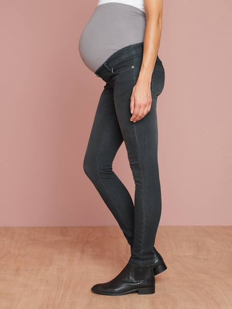 Umstands Slim-Fit-Jeans, Schrittl. 78 cm - grau+schwarz - 4