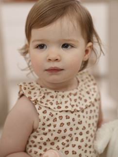 Babymode-Shirts & Rollkragenpullover-Bio-Kollektion: Bedrucktes Baby Top mit Volantkragen