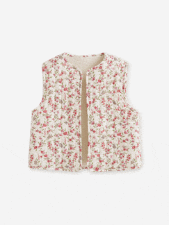 Maedchenkleidung- Jacken & Mäntel-Mädchen Wende-Weste mit Teddyfleece und Recycling-Polyester