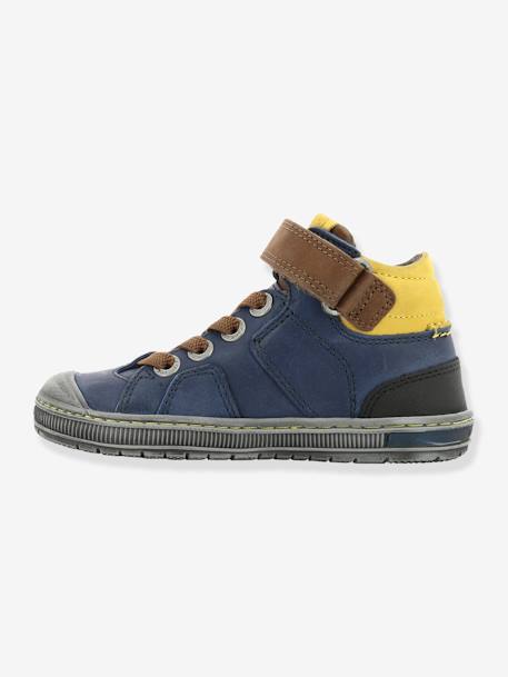Jungen High Sneakers „Iguane“ von KICKERS® - EINFARBIG HELLBRAUN+marine - 12