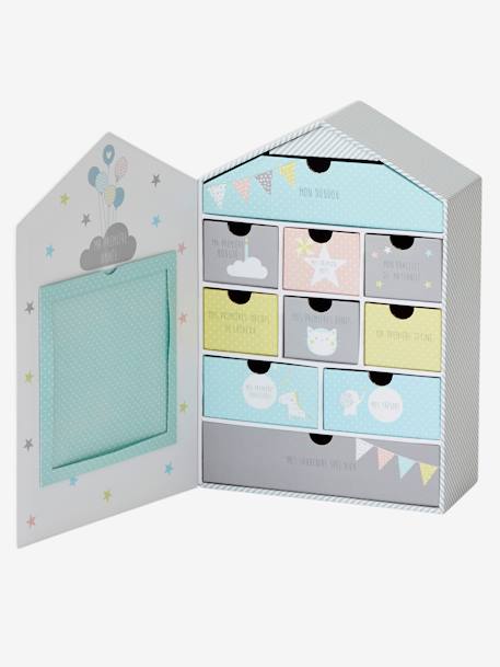 Baby-Erinnerungsbox mit Schubladen - mehrfarbig - 7
