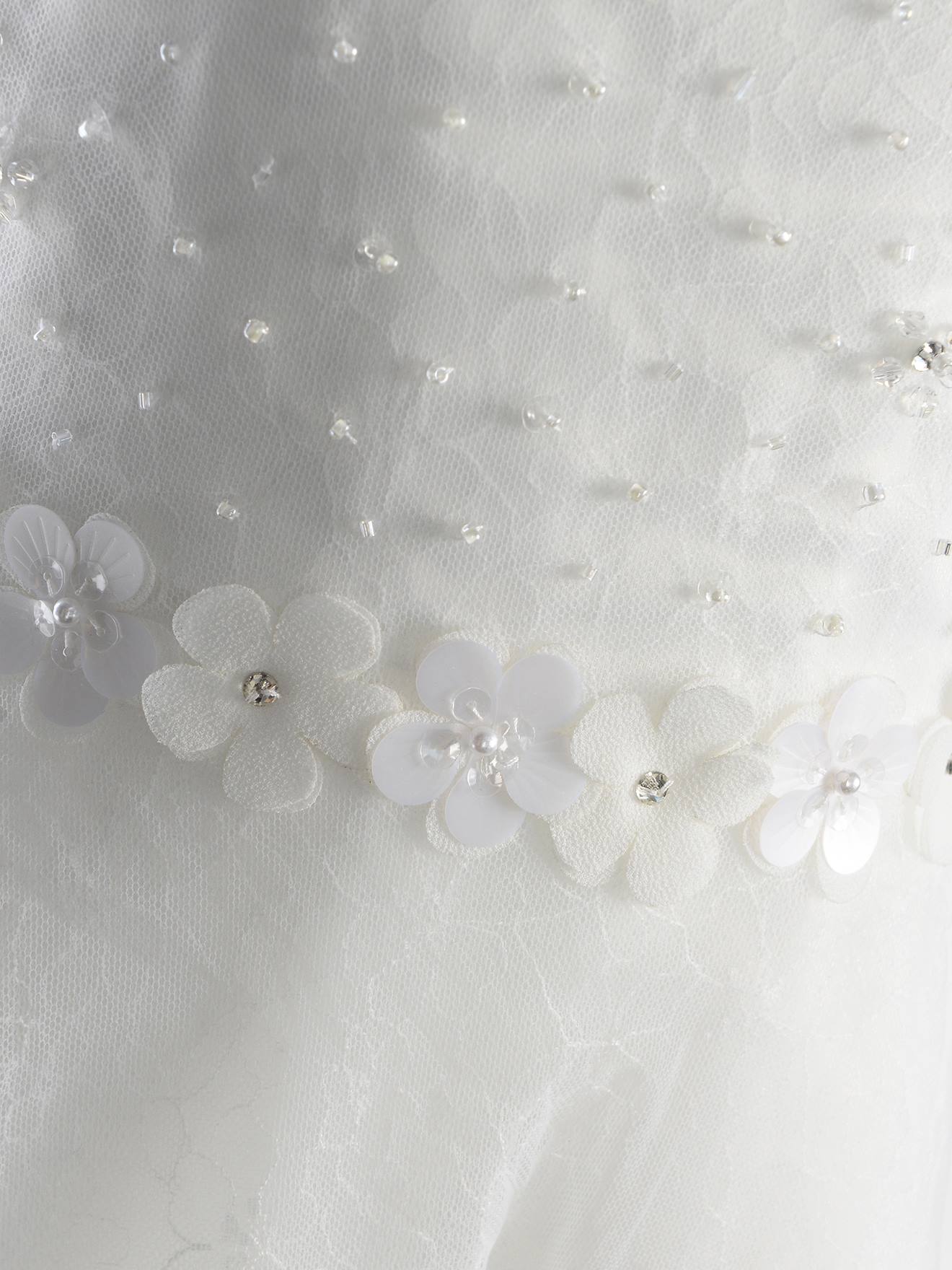 Thumbnail - Festkleid mit Perlen und Blüten Kommunionkleid Mädchen Happy Girls