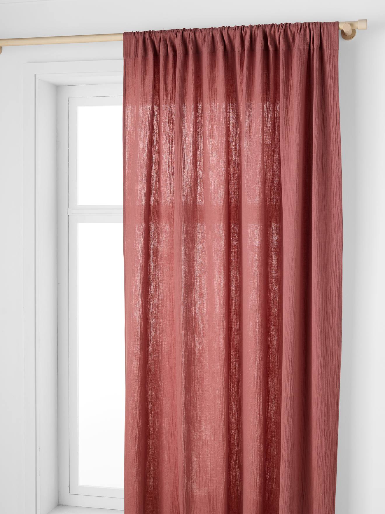 Vertbaudet Kinderzimmer Vorhang Aus Musselin Rosa 140X260