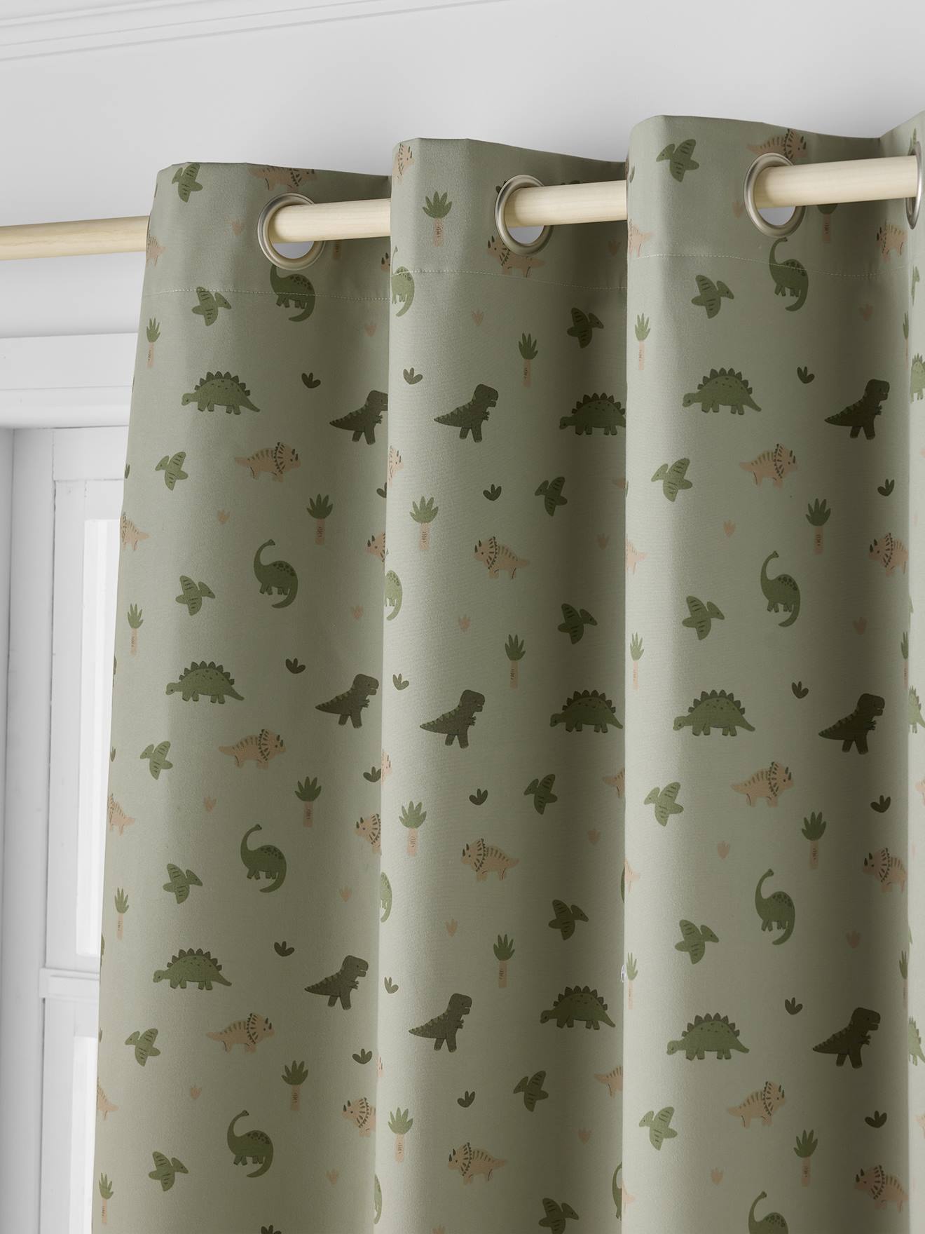 Thumbnail - Kinderzimmer Verdunkelungsvorhang MINISAURUS mit Ösen salbei