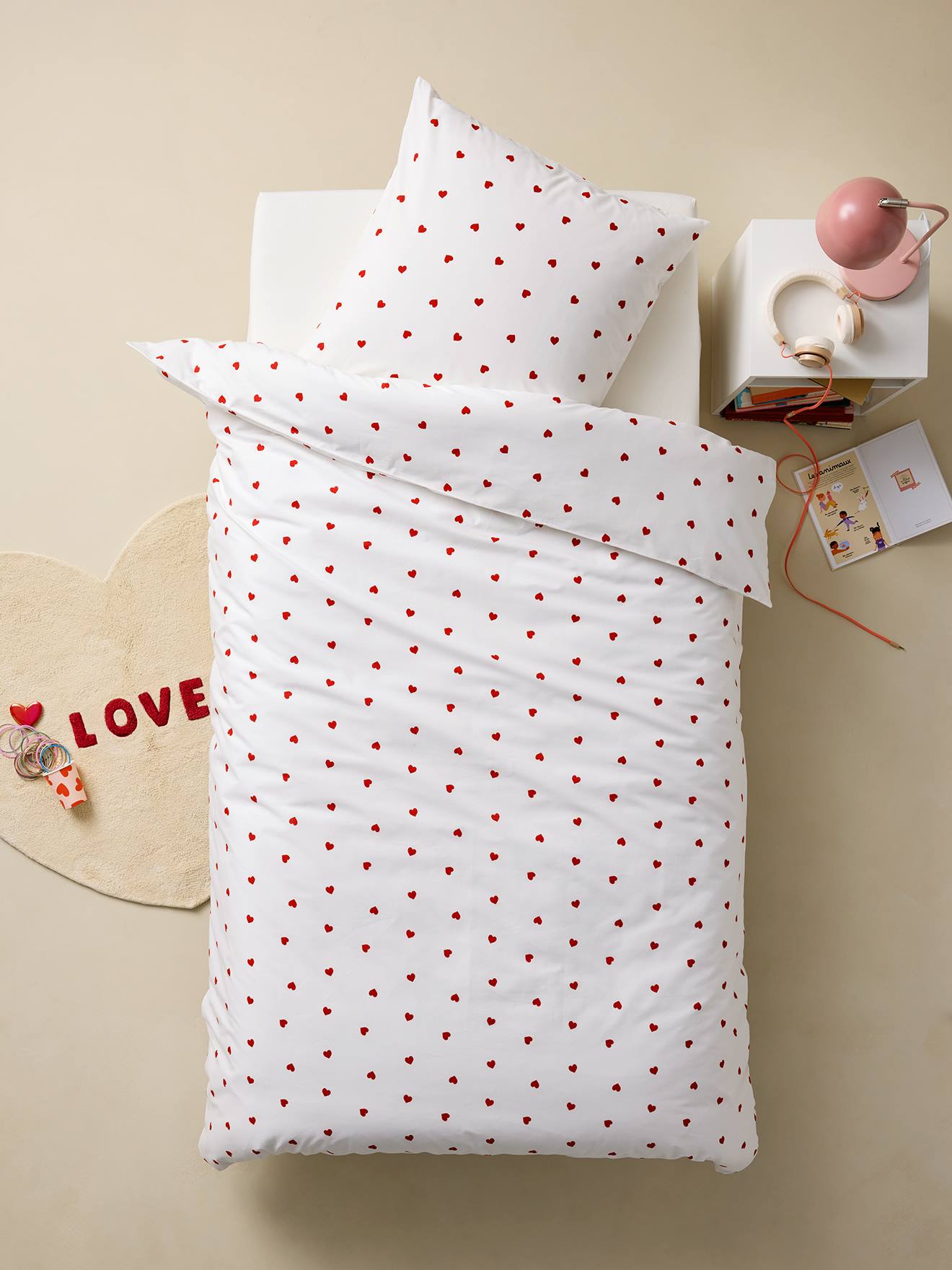 Thumbnail - Kinder Bettwäsche-Set HERZEN mit Recycling-Baumwolle BASIC