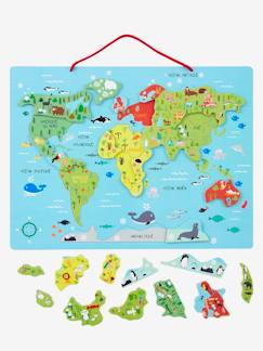 Spielzeug-Pädagogische Spiele-Kinder Magnet-Puzzle „Welt“ aus Holz FSC