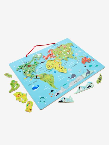 Kinder Magnet-Puzzle „Welt“ aus Holz FSC - mehrfarbig - 3