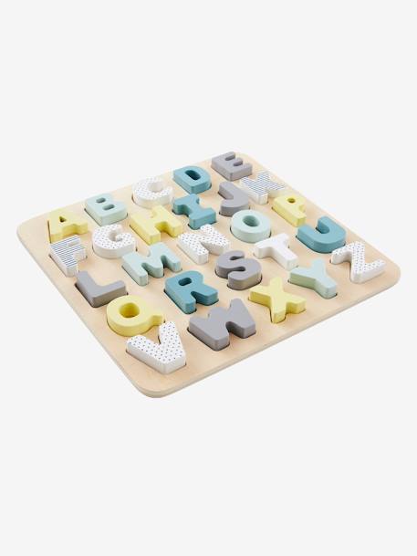 Kinder Buchstaben-Puzzle, Holz FSC - mehrfarbig+rosa - 3