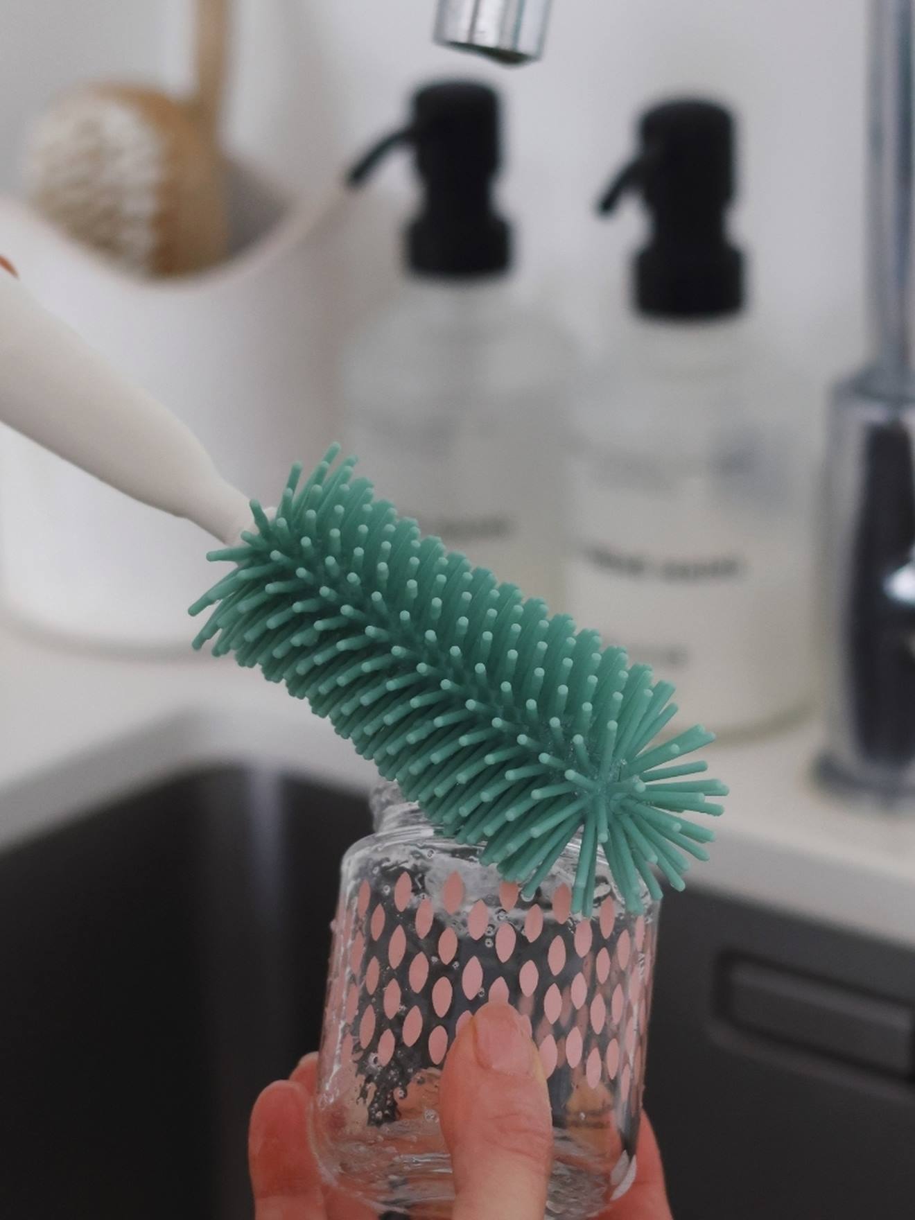 Thumbnail - Flaschenbürste für Babyflaschen BEABA salbei