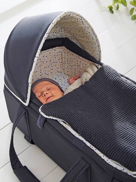 Softtragetasche für Babys - anthrazit/sterne+stahlgrau - 5