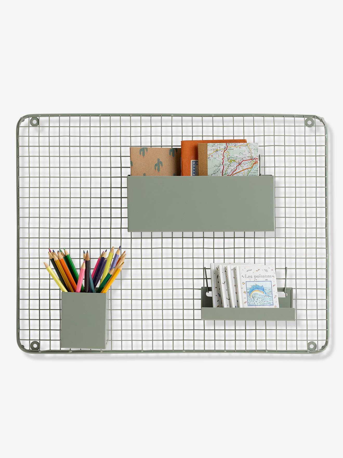 Thumbnail - Kinderzimmer Pinnwand aus Metall salbei