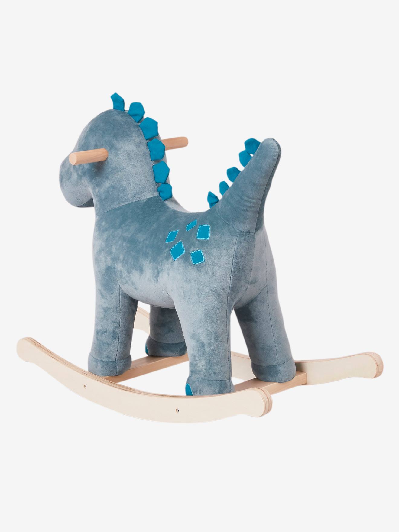 Vertbaudet Schaukel Dino Fur Kinder Holz In Blau