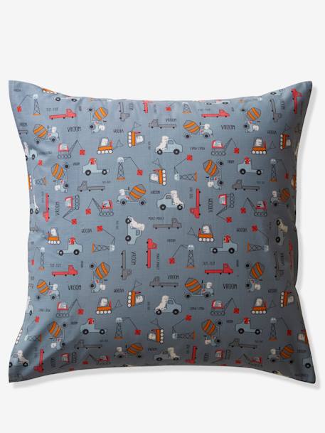 Set aus Bett- und Kissenbezug „Dino Truck“ - blaugrau bedruckt - 3