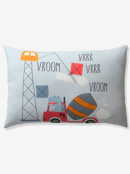 Set aus Bett- und Kissenbezug „Dino Truck“ - blaugrau bedruckt - 4