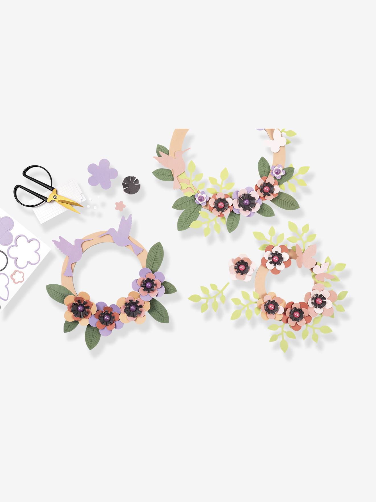 Thumbnail - Bastelset Blütenkranz folia für 3 Kränze