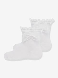Maedchenkleidung-2er-Pack Mädchen Taufsocken mit Spitze ewers