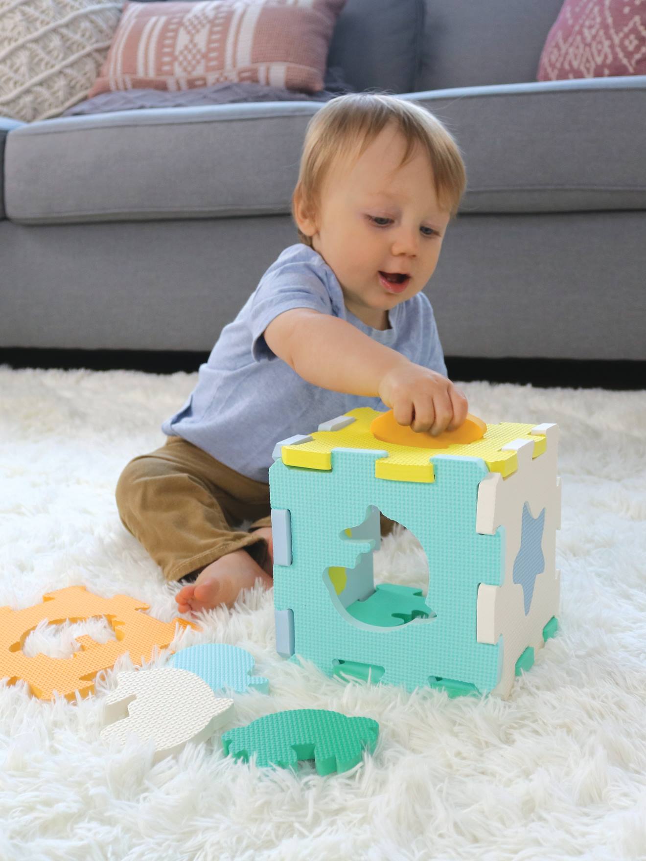 Infantino Schaumstoff-Puzzle Baby Mehrfarbig Einheitsgröße