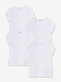 Maedchenkleidung-Unterwäsche, Socken, Strumpfhosen-4er-Pack Mädchen T-Shirts BASIC Oeko-Tex