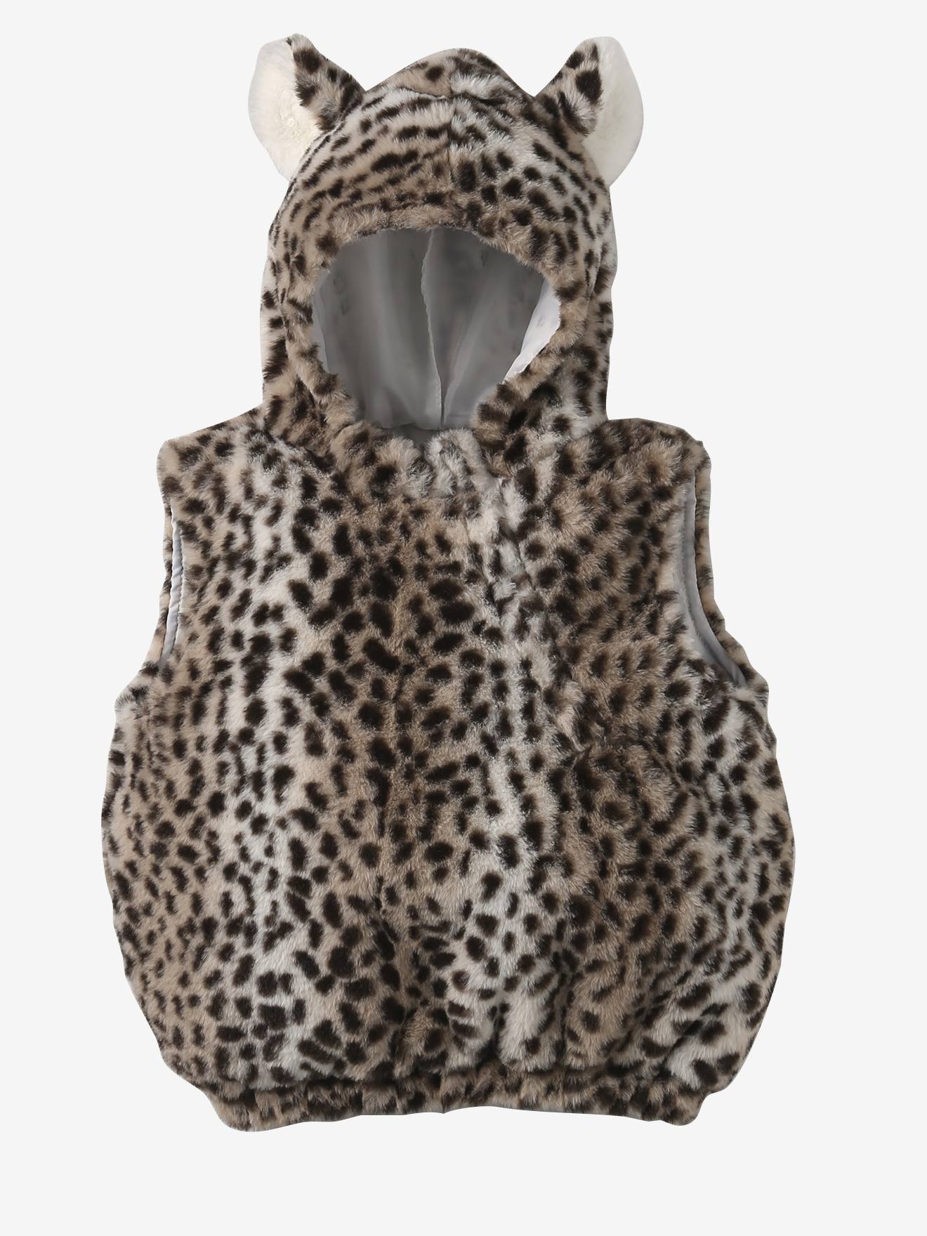 Baby Leoparden-Kostüm, weiche Kunstfell-Optik beige von vertbaudet