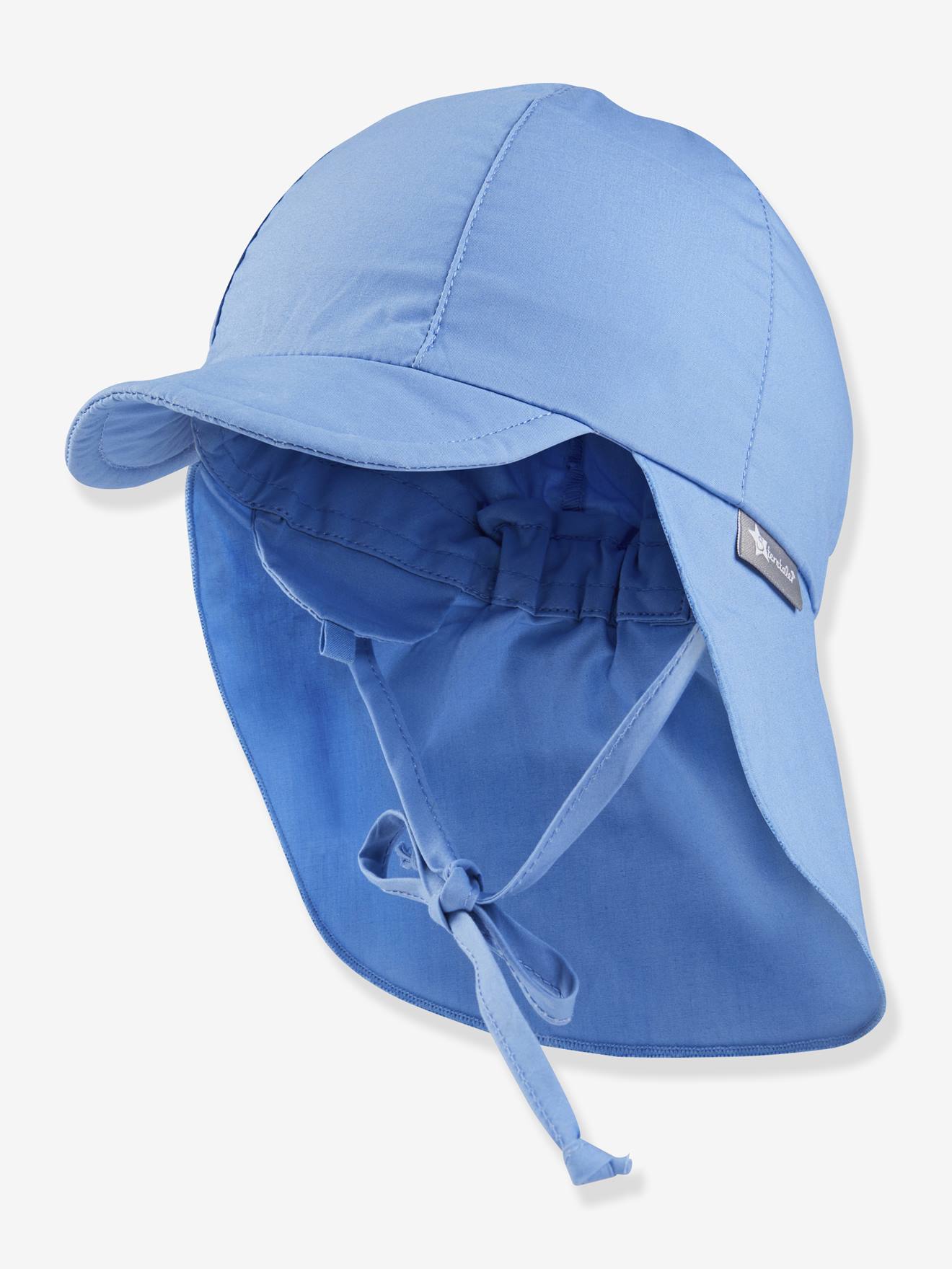 Kinder Schirmmütze mit Nackenschutz Sterntaler blau Gr. 43 cm