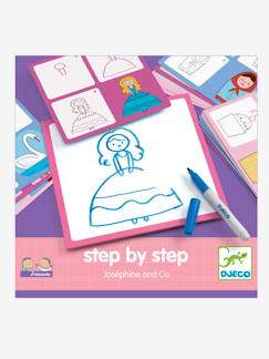 Spielzeug-Kreativität-Tafeln, Malen & Zeichnen-Step by step-Malset „Josephine" DJECO