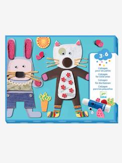 Spielzeug-Kreativität-Sticker, Collagen & Knetmasse-Kinder Collage-Set DJECO