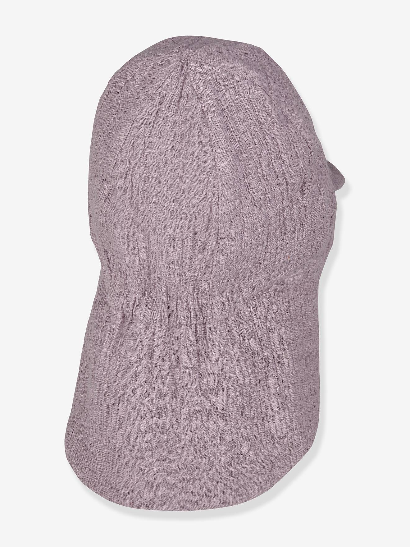 Thumbnail - Kinder Musselin-Schirmmütze mit Nackenschutz Sterntaler pulver lila