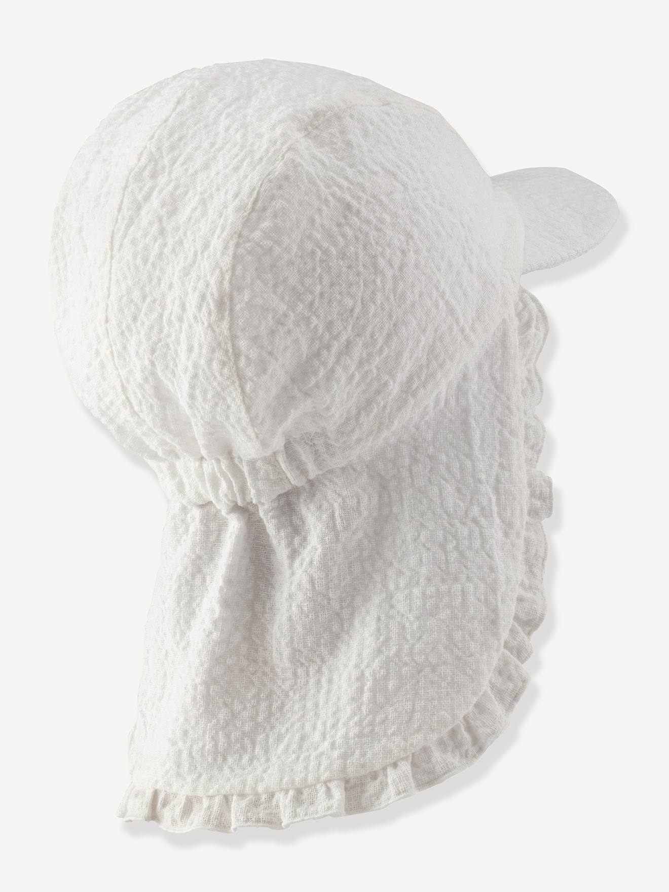 Thumbnail - Mädchen Schirmmütze mit Nackenschutz und Rüsche Sterntaler