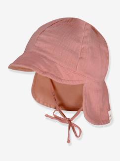 Maedchenkleidung-Baby UV-Sonnenhut mit Nackenschutz maximo, Bio-Baumwolle