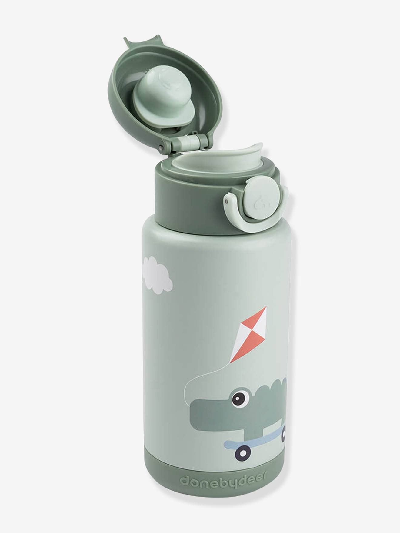 Thumbnail - Kinder Thermoflasche aus Edelstahl 340 ml DONE BY DEER sandfarben