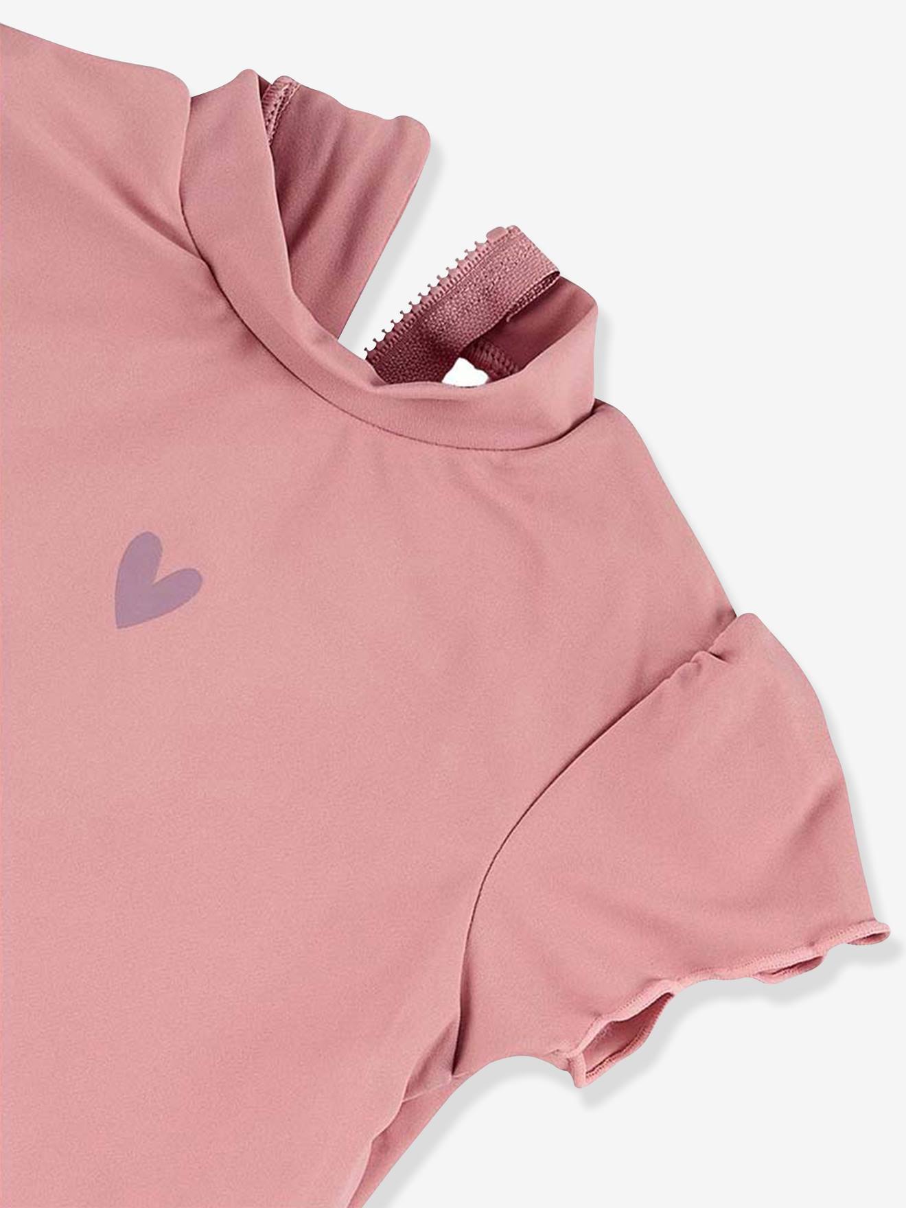 Thumbnail - Kurzärmeliges Mädchen Badeshirt HERZ Sterntaler pudrig