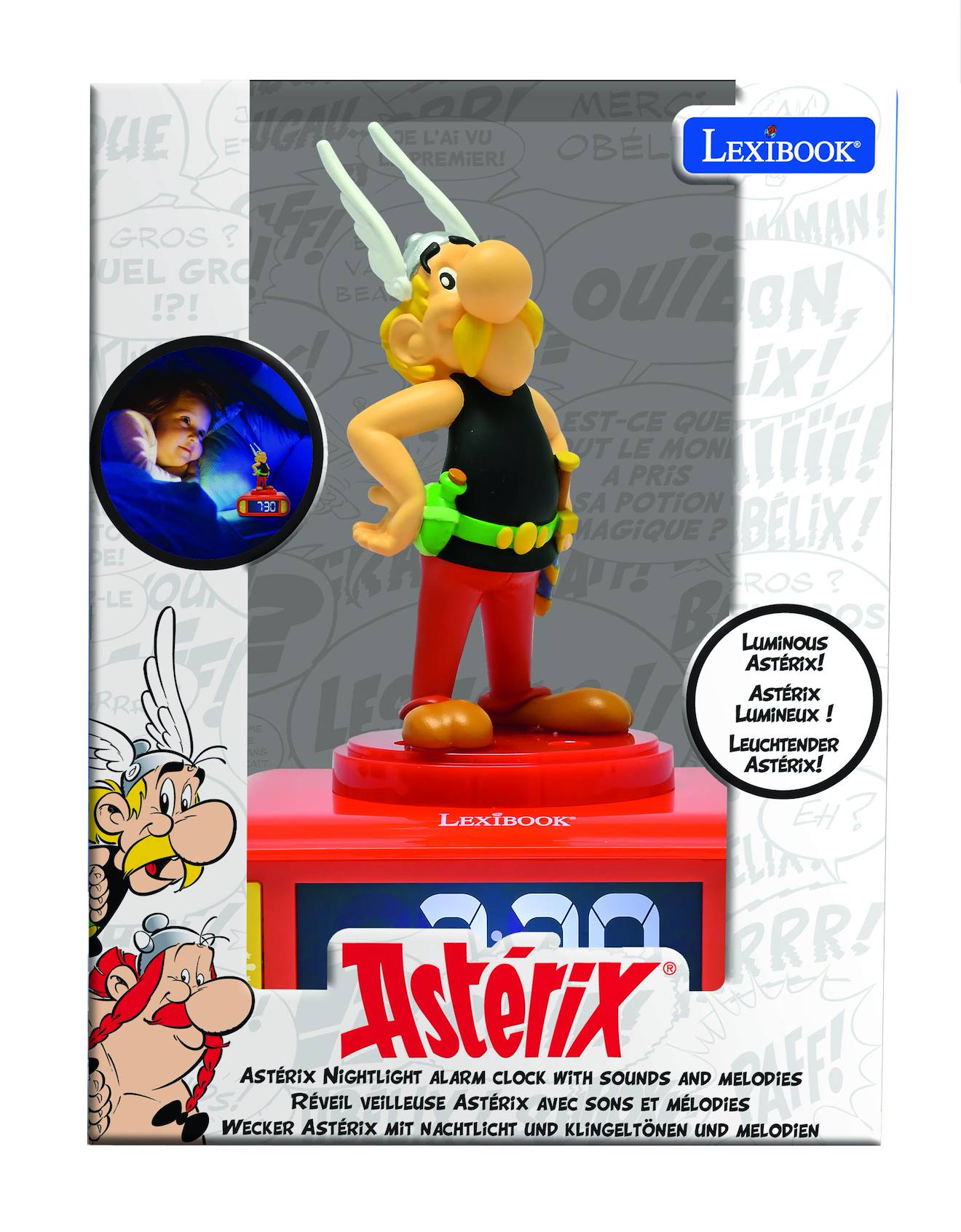 Thumbnail - Asterix Nachtlicht Wecker mit besonderen Klingeltönen