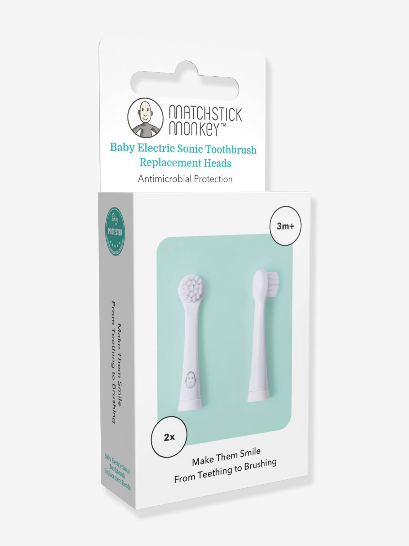 Thumbnail - Zahnbürsten-Aufsätze 2er-Set Baby MATCHSTICK MONKEY