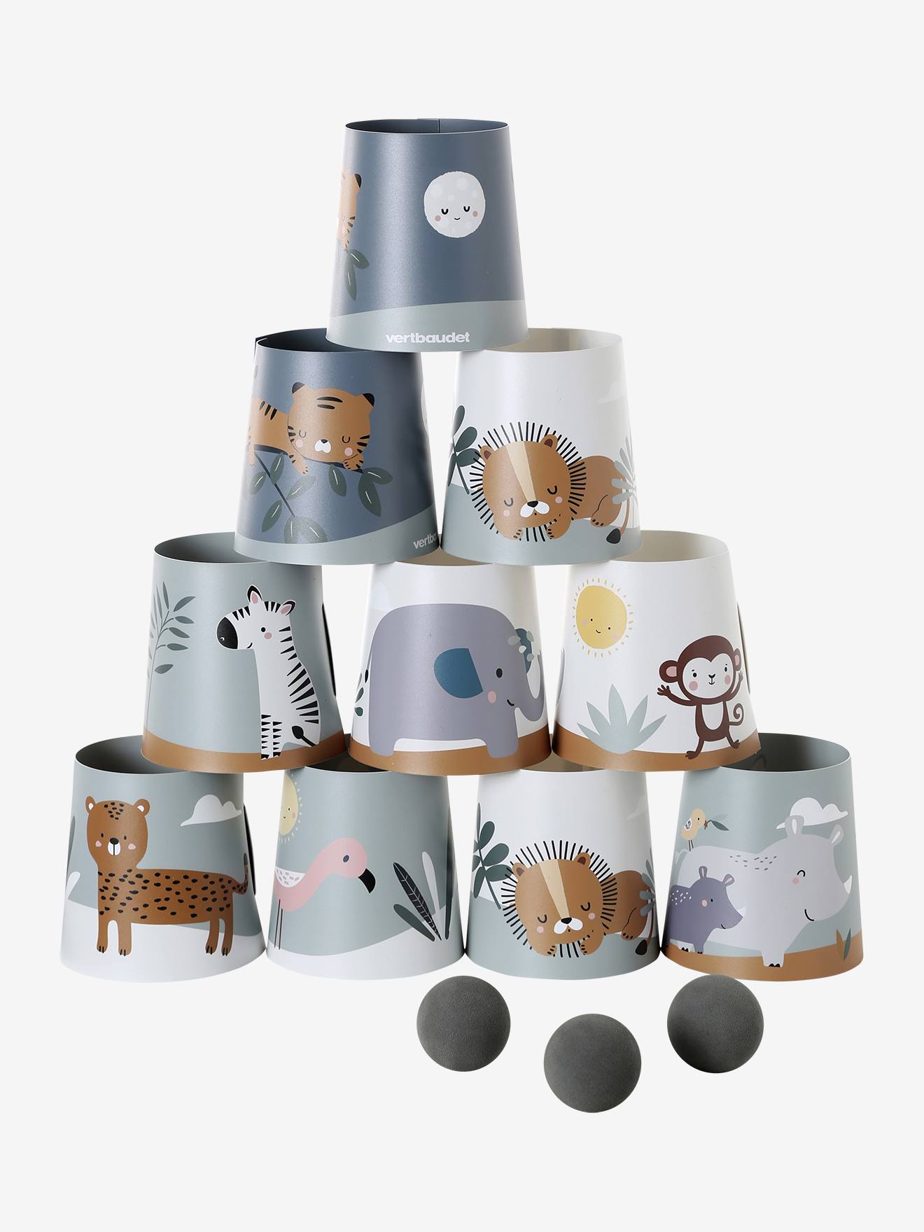 Vertbaudet Wurfspiel Mit Bechern Tansania Grün Einheitsgröße