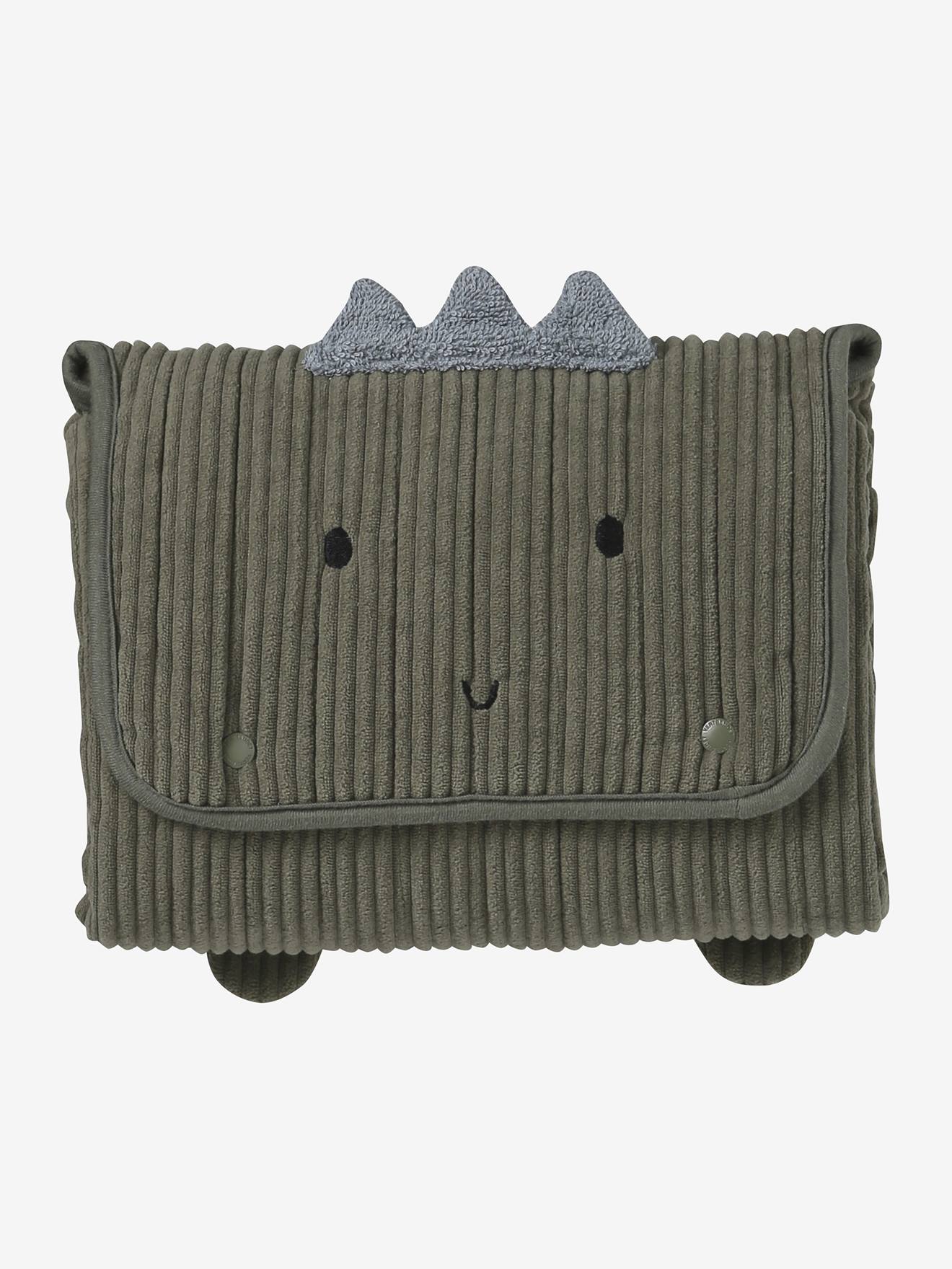 Vertbaudet Baby Reise-Wickelunterlage Minisaurus Olivgrün Einheitsgröße