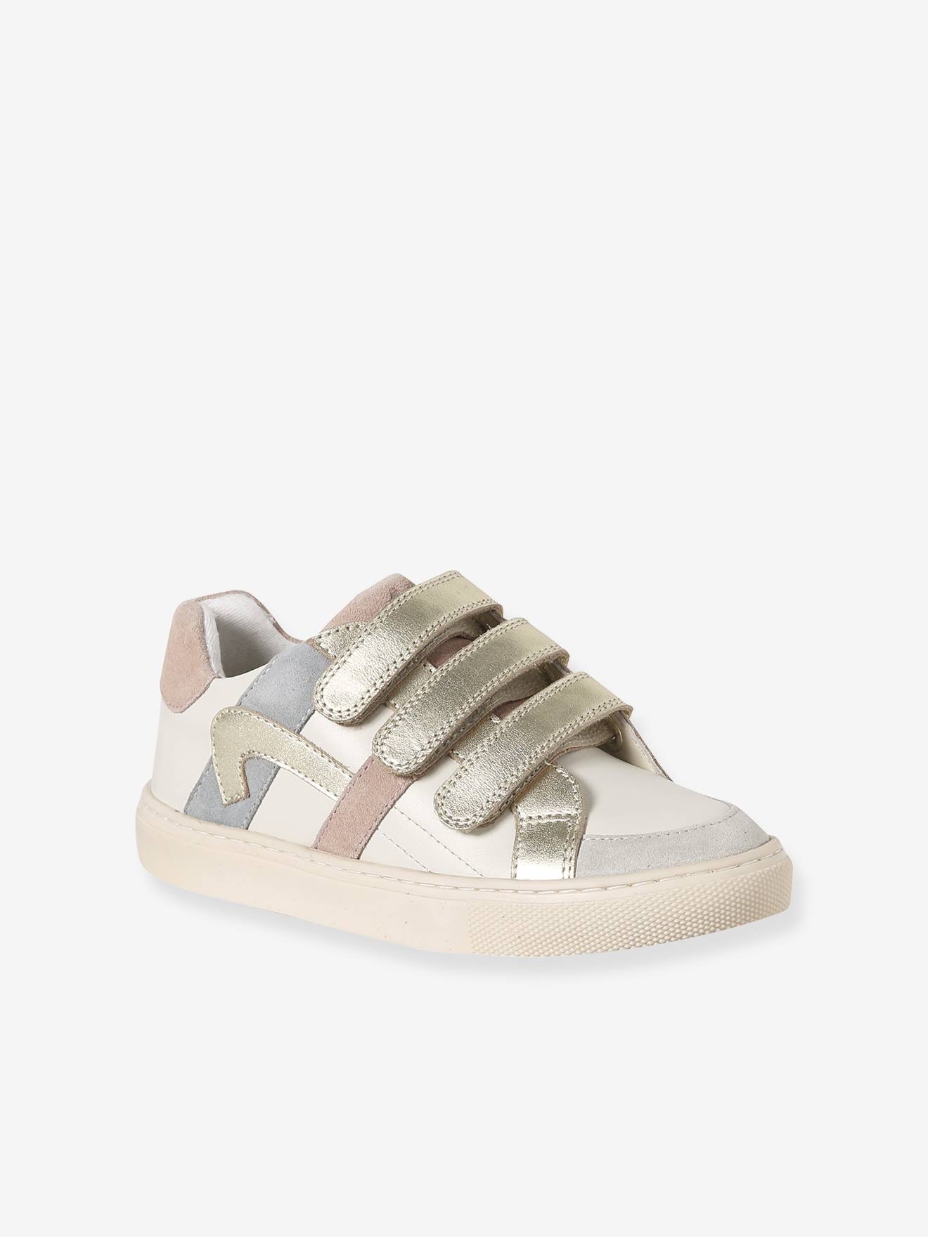 Kinder Leder-Sneakers mit Klett