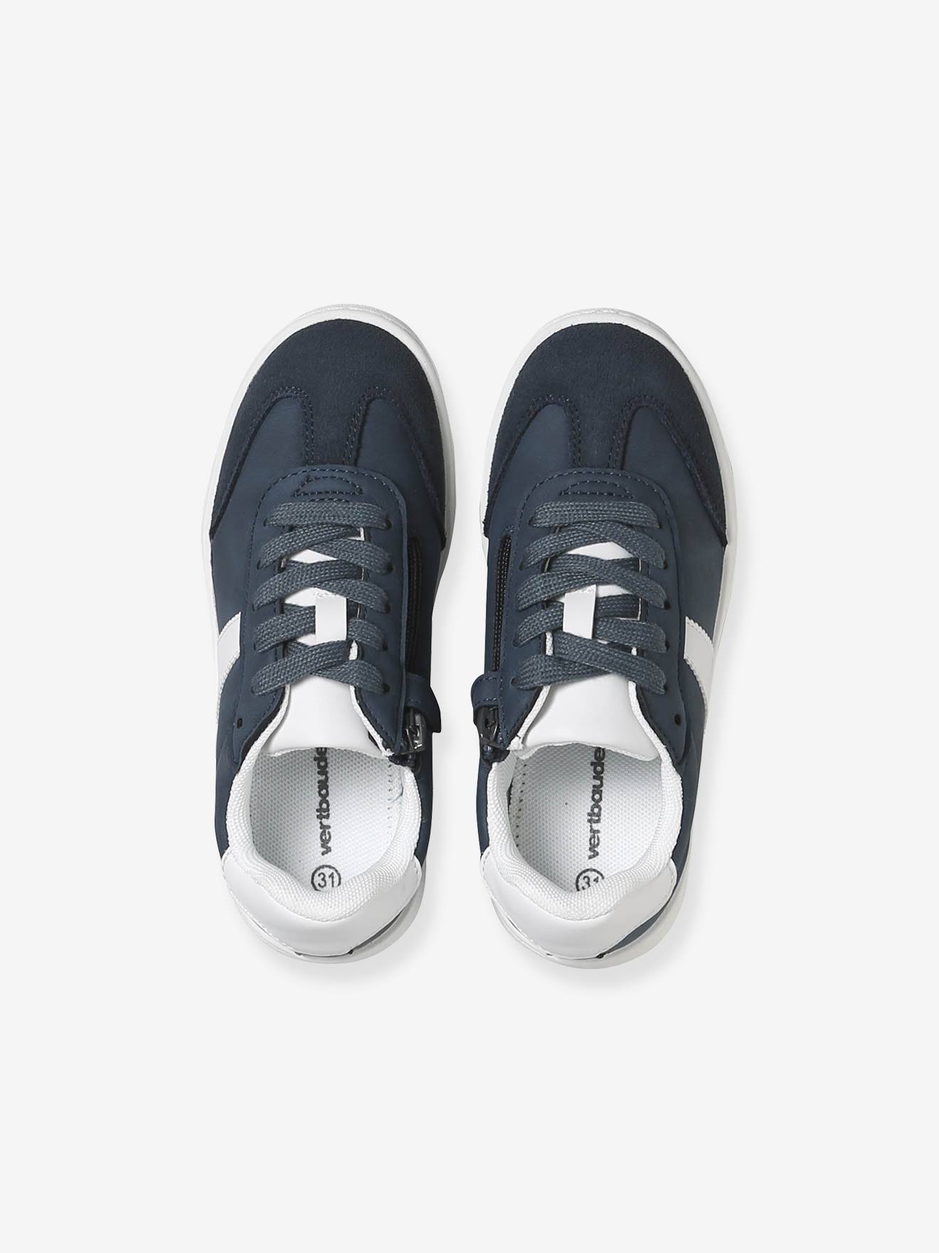 Thumbnail - Kinder Schnür-Sneakers mit Reißverschluss & Materialmix