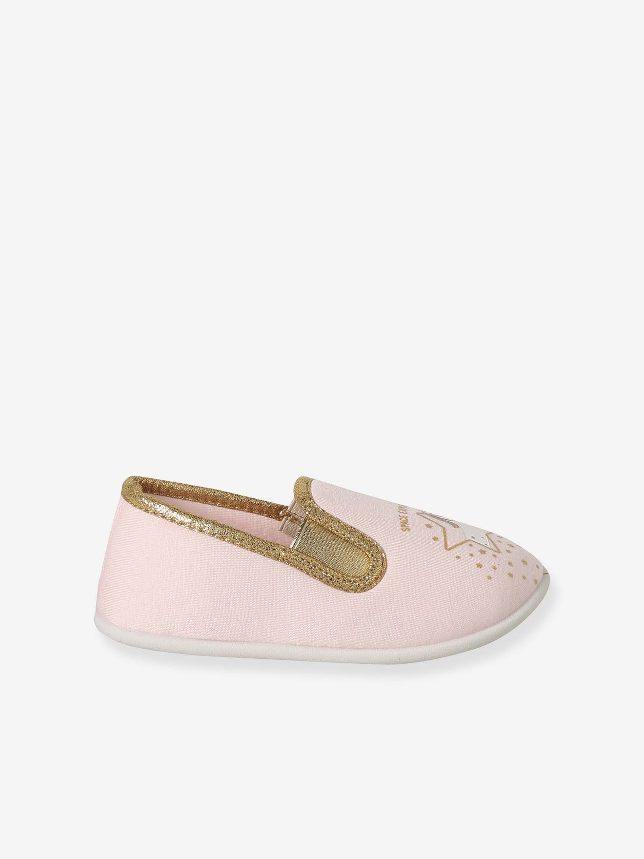 Thumbnail - Stoff-Hausschuhe mit Stern- und Einhorn-Print