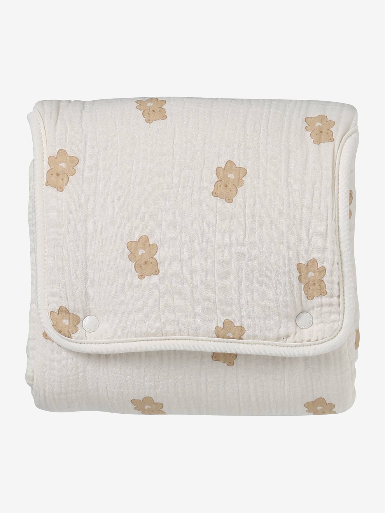 Vertbaudet Baby Reise-Wickelunterlage Wollweiß Einheitsgröße