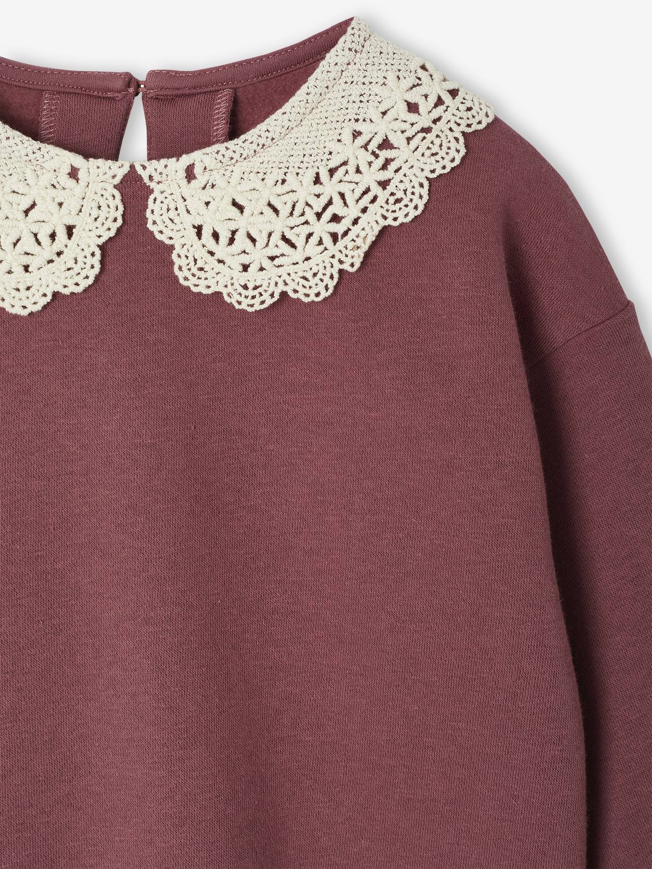 Thumbnail - Mädchen Sweatshirt mit Makramee-Kragen