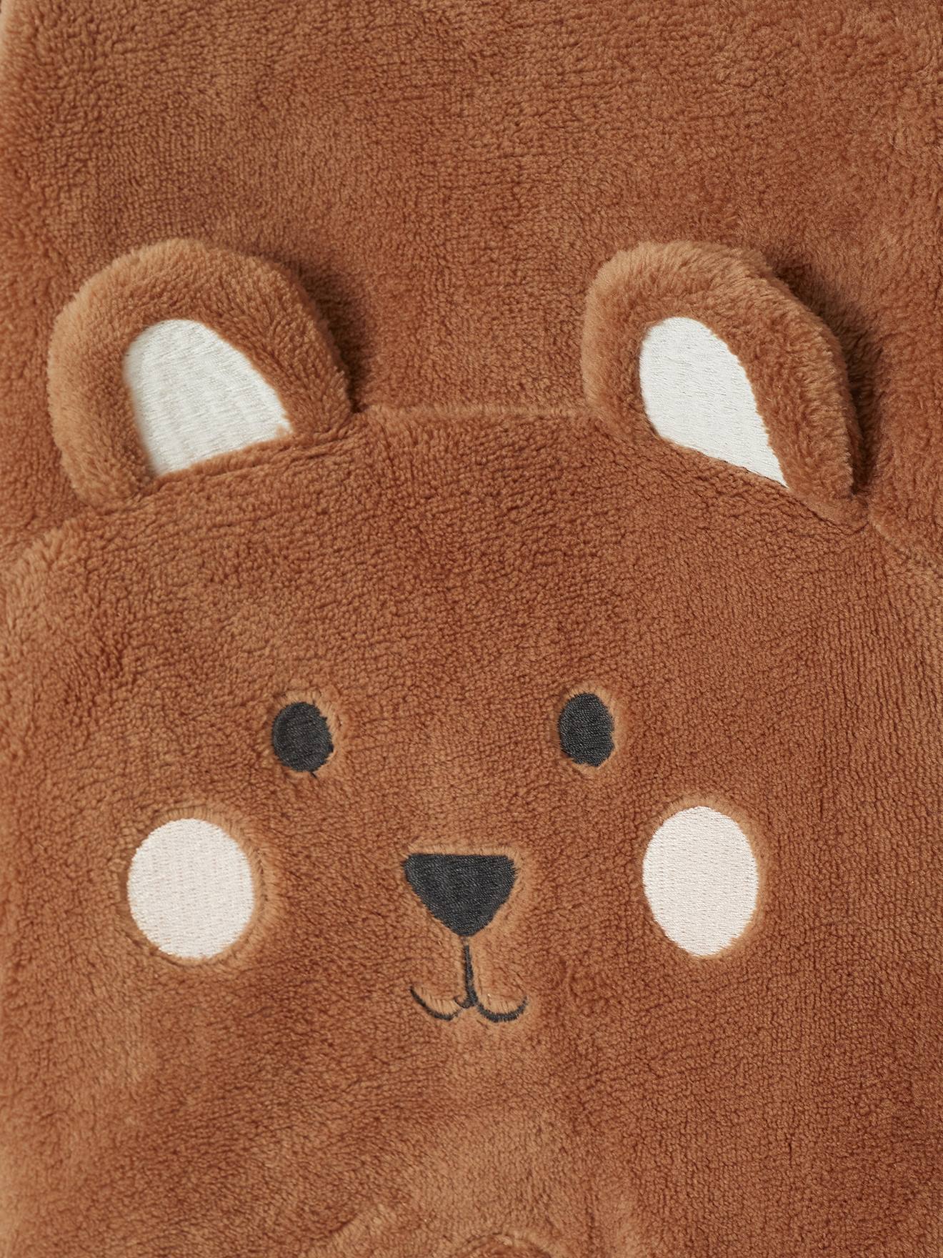 Thumbnail - Baby Schlafanzug mit Tier-Applikation oder Herzstickerei schokolade