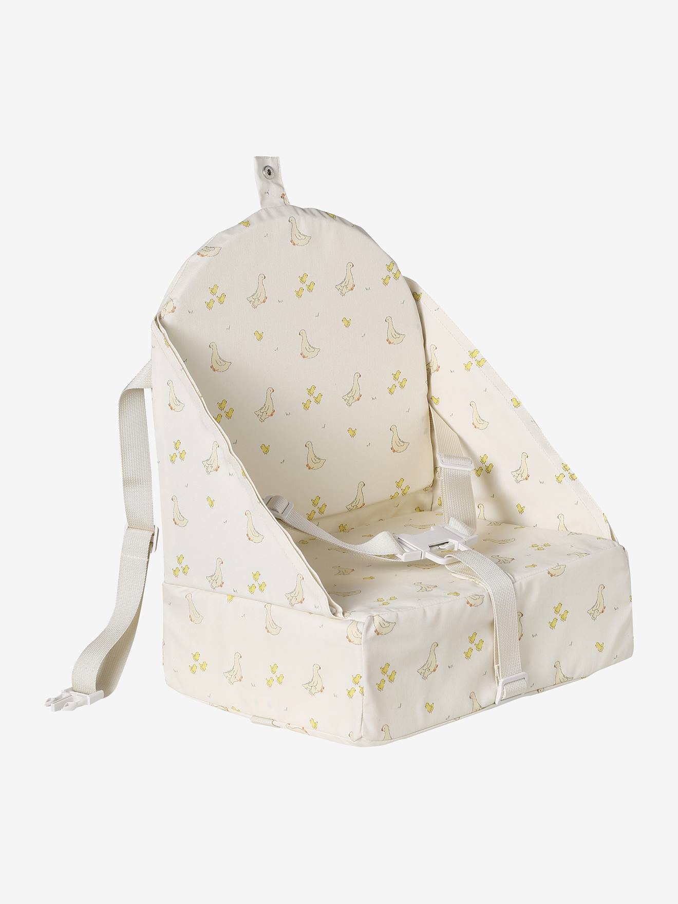 Vertbaudet Kinder Stuhl-Sitzerhöhung Wollweiß/Kleine Gans Einheitsgröße