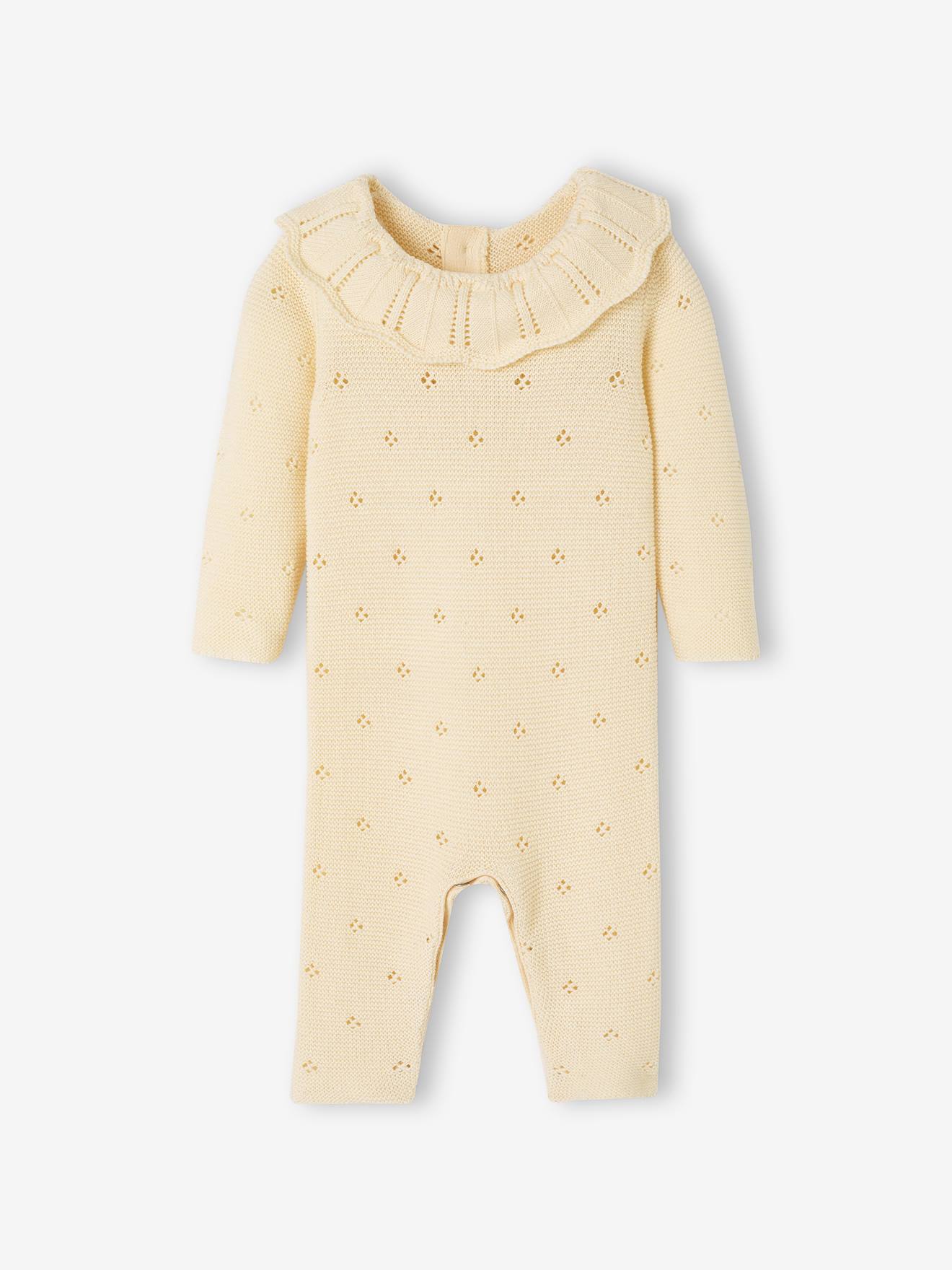 Baby Overall aus Pointelle-Strick Bio-Baumwolle