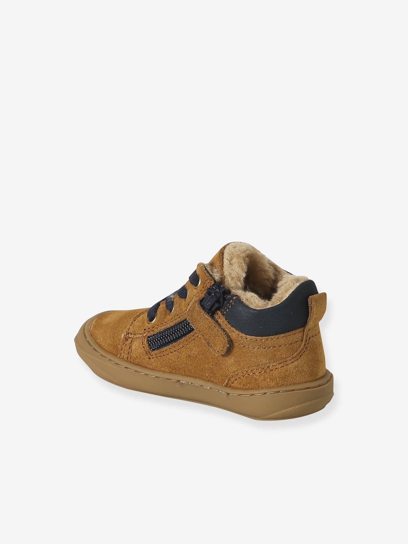 Thumbnail - Baby Lauflernschuhe mit Schnürung aus weichem Leder camel