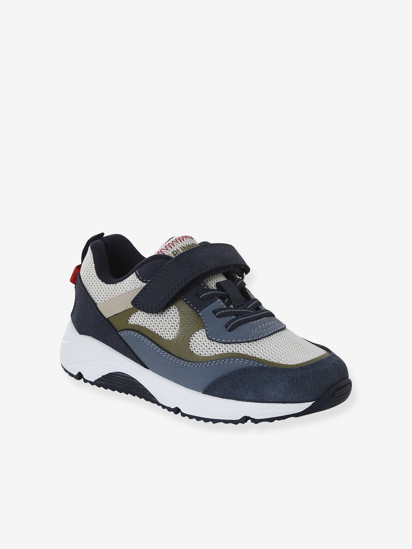 Kinder Klett-Sneakers mit elastischer Schnürung & Anziehtrick set blau Gr. 26 von vertbaudet