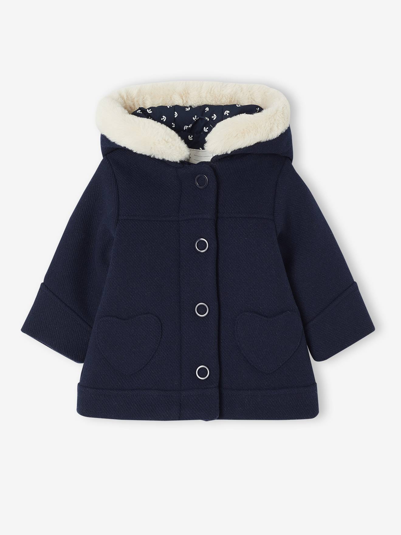Mädchen Baby Mantel mit Kapuze