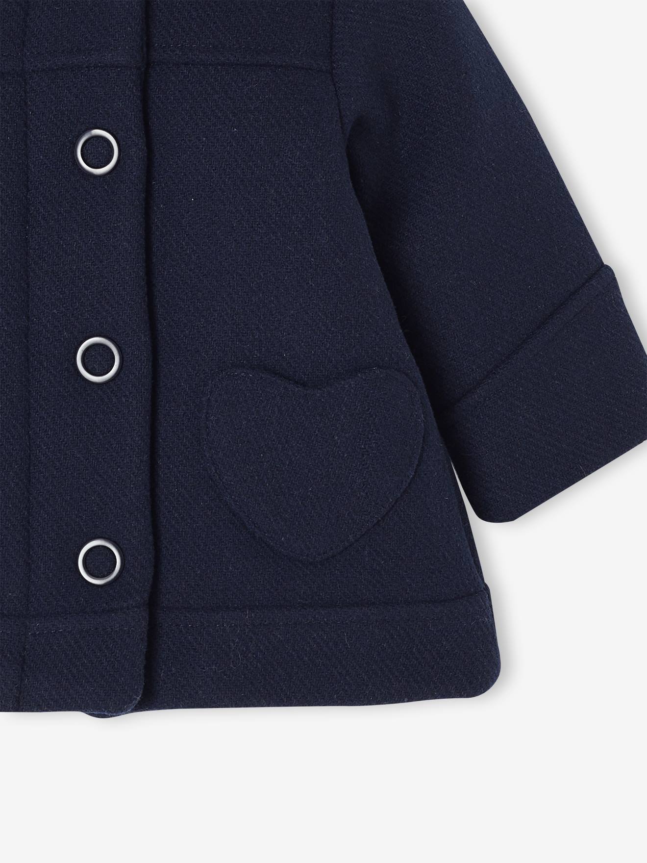 Thumbnail - Mädchen Baby Mantel mit Kapuze